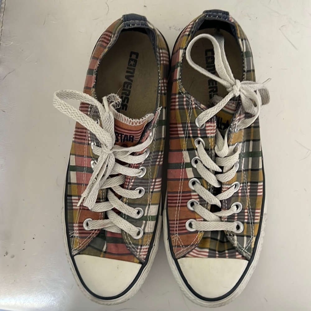 Multi color plaid Converse All Stars